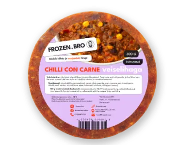 Chilli con carne raguu kaste veiselihaga külmutatud toit FROZEN.BRO