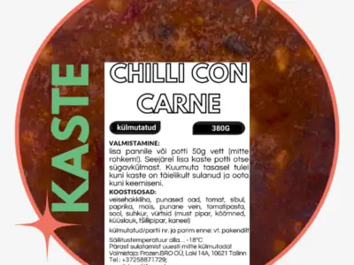 chilli con carne veisehakklihaga külmutatud FROZEN.BRO